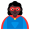 Woman Superhero- Dark Skin Tone emoji on Microsoft